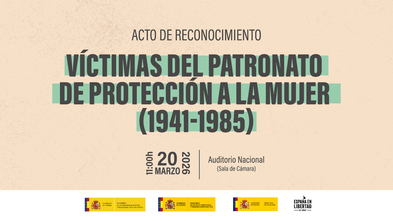 Acto de reconocimiento a las víctimas del Patronato